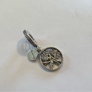 Dangle family charm (silver and 14k gold)